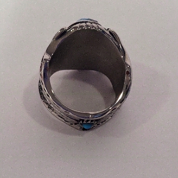 1083- Eagle Statement Handmade Men's Ring Size 9 1/2 NWT - Picture 9 of 10